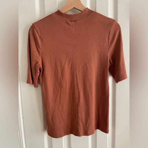 Target A New Day Rust Mock-neck Rib-knit - Picture 2 of 6